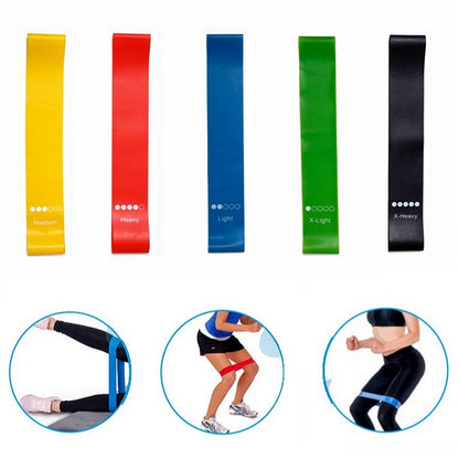 Resistance Rubber Bands Indoor Outdoor Fitness Equipment 0.35mm-1.1mm Pilates Sport Training Workout Elastic Bands
