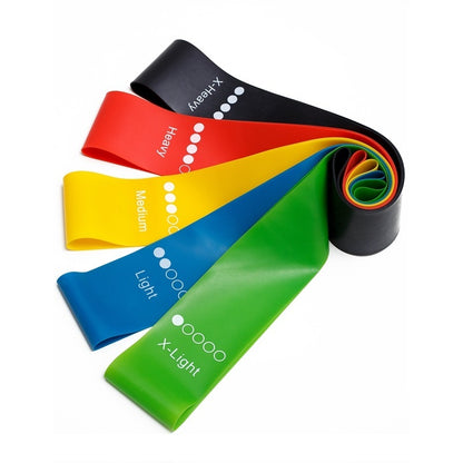 Resistance Rubber Bands Indoor Outdoor Fitness Equipment 0.35mm-1.1mm Pilates Sport Training Workout Elastic Bands