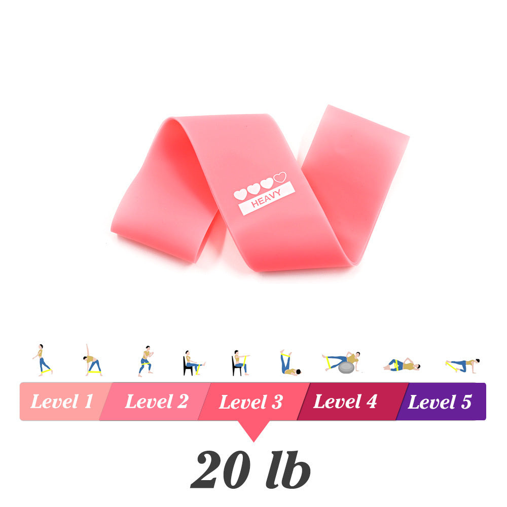 Resistance Rubber Bands Indoor Outdoor Fitness Equipment 0.35mm-1.1mm Pilates Sport Training Workout Elastic Bands