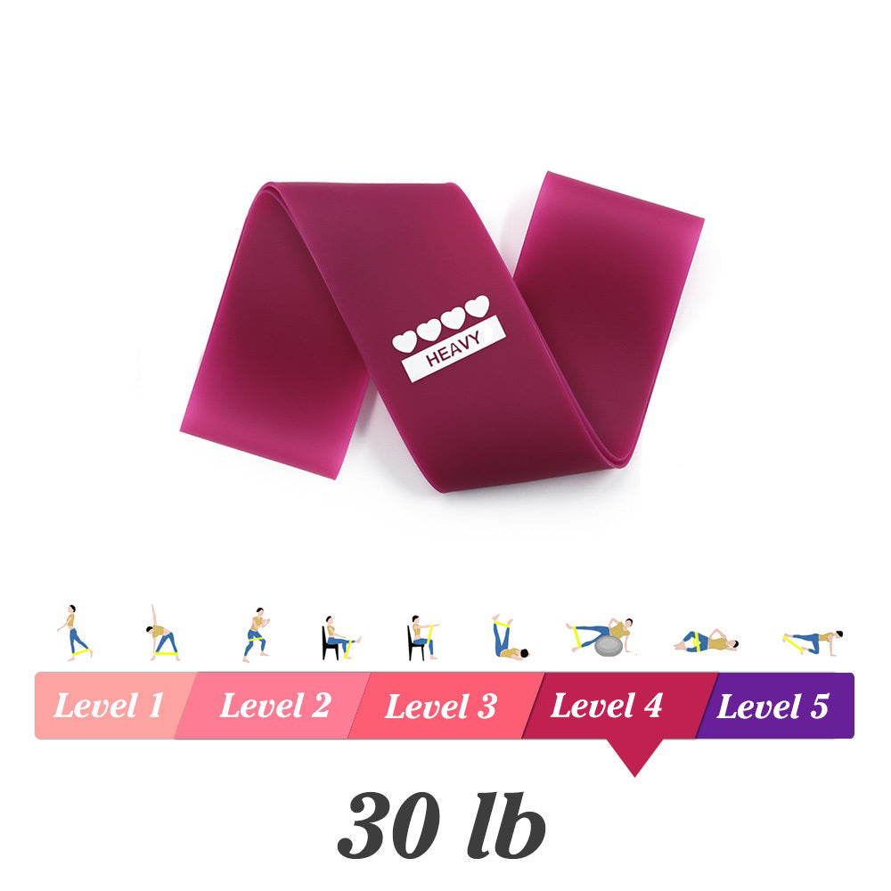 Resistance Rubber Bands Indoor Outdoor Fitness Equipment 0.35mm-1.1mm Pilates Sport Training Workout Elastic Bands