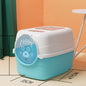 Oversized Splash-proof Cat With Sand In A Litter Box
