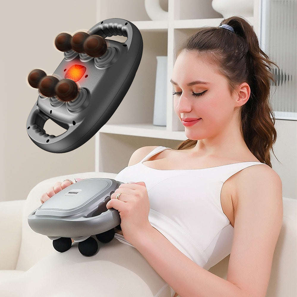 Handheld Deep Tissue Massagers  Percussion Massage Gun  6-Head Back Massager For Muscle  Relaxation