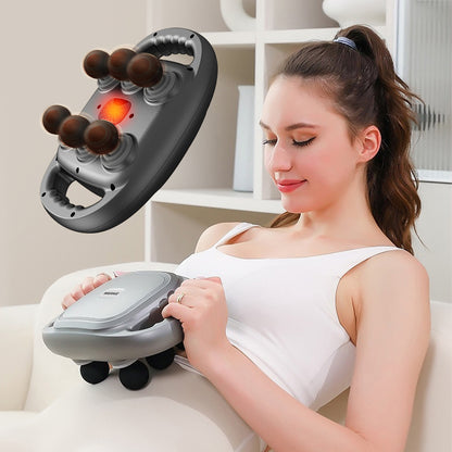 Handheld Deep Tissue Massagers  Percussion Massage Gun  6-Head Back Massager For Muscle  Relaxation