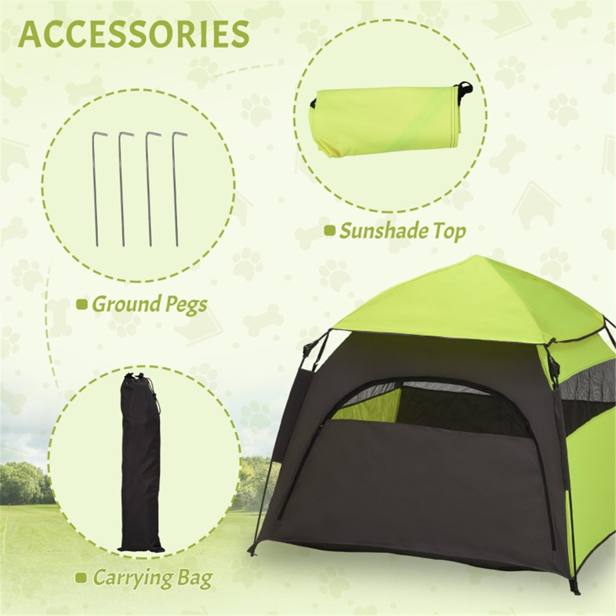 Pop-up Dog Tents, Pet Camping Tents
